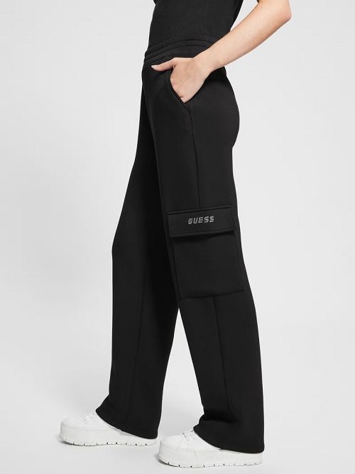 Guess Eco Cecilia Scuba Cargo Pants Zwart | GUESS-SN28481