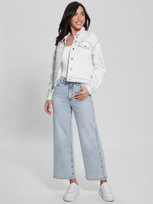 Guess Eco Clara Studded Jacket Wit | GUESS-SN26699