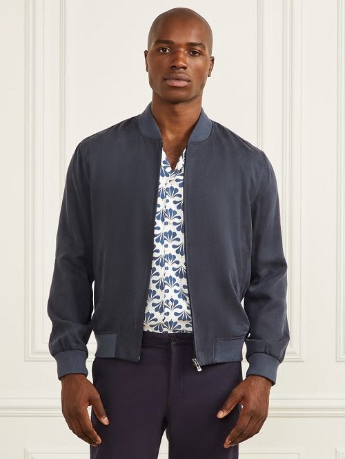 Guess Eco Classic Flight Jacket Blauw | GUESS-SN30797