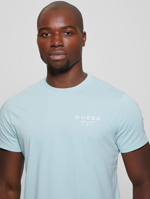 Guess Eco Classic Tee Blauw | GUESS-SN30614