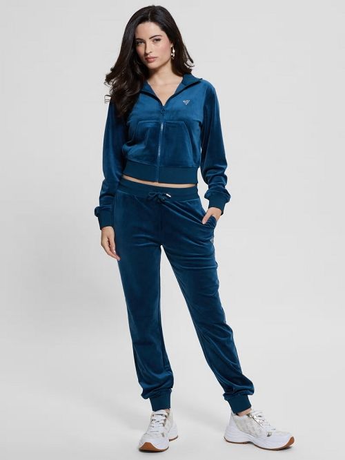 Guess Eco Couture Full-Zip Sweatshirt Blauw | GUESS-SN28412