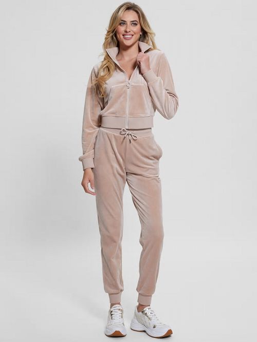 Guess Eco Couture Full-Zip Sweatshirt Roze | GUESS-SN28416