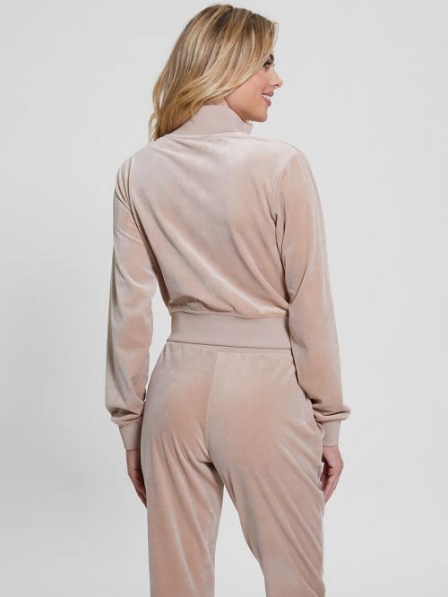 Guess Eco Couture Full-Zip Sweatshirt Roze | GUESS-SN28416