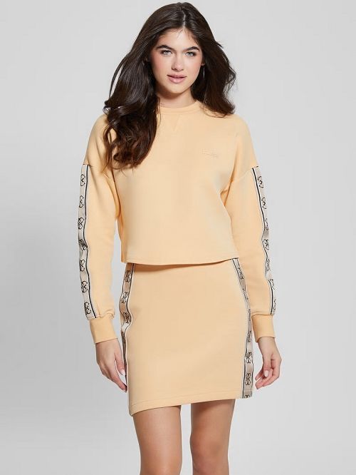 Guess Eco Cymone Quattro G Sweatshirt Roze | GUESS-SN28338