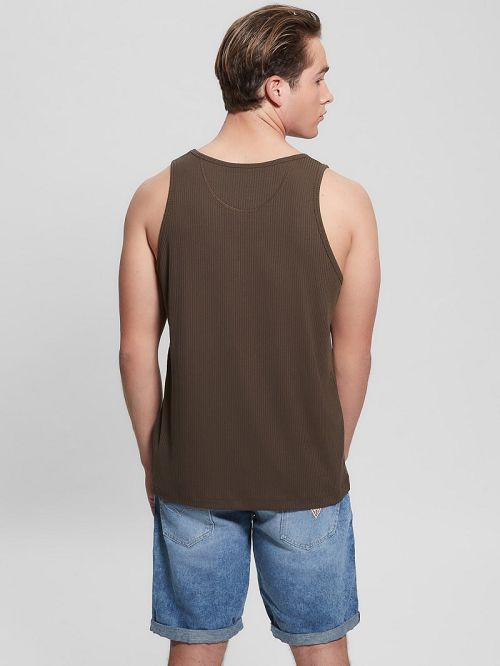Guess Eco Cyrus Ribbed Tank Bruin | GUESS-SN30473