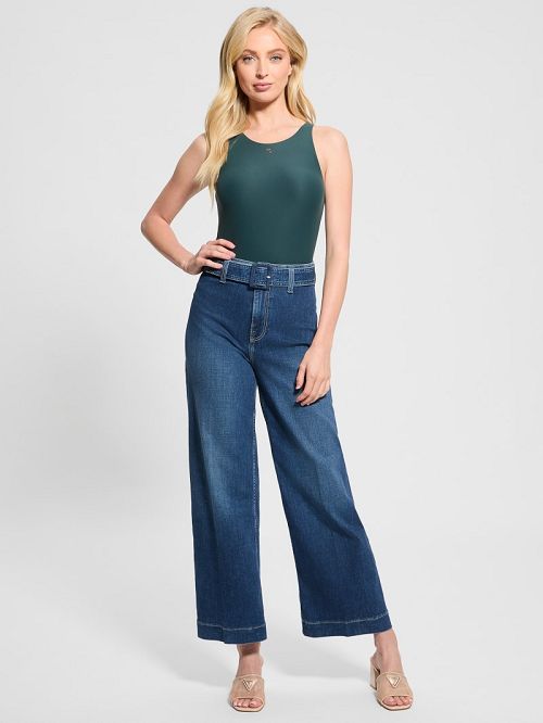 Guess Eco Dakota Belted Seamless Jeans Blauw | GUESS-SN26645