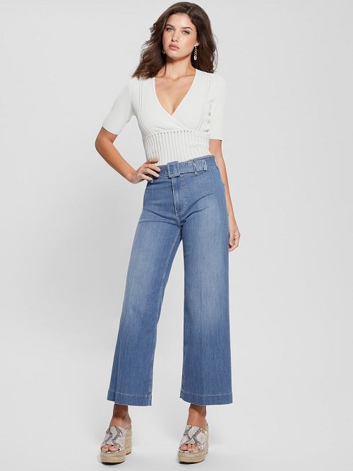 Guess Eco Dakota Seamless Flare Jeans Blauw | GUESS-SN26513