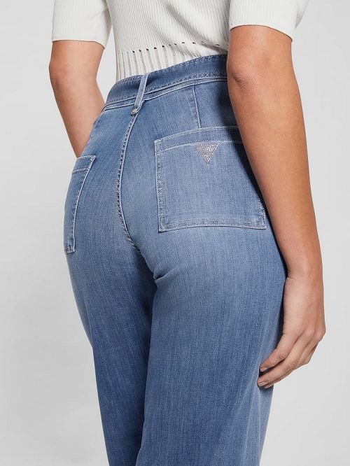 Guess Eco Dakota Seamless Flare Jeans Blauw | GUESS-SN26513