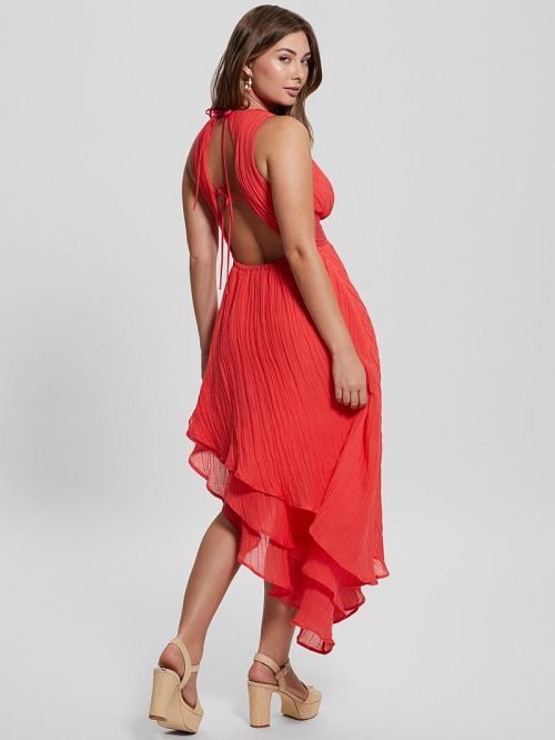 Guess Eco Danny Gauze Dress Roze | GUESS-SN26856