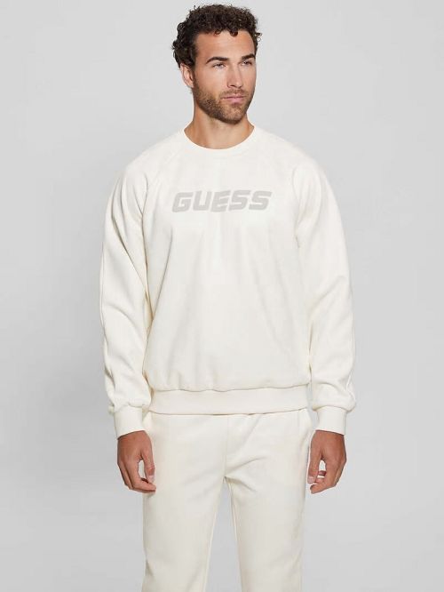 Guess Eco Daril Crewneck Sweatshirt Wit | GUESS-SN31034