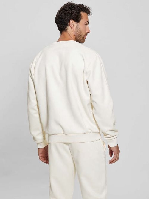 Guess Eco Daril Crewneck Sweatshirt Wit | GUESS-SN31034