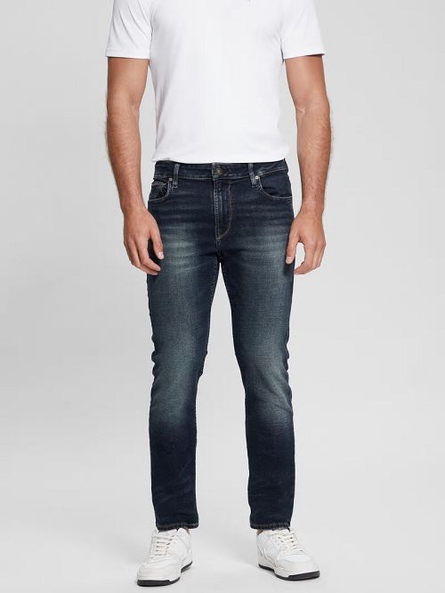 Guess Eco Dark Slim Tapered Denim Jeans Zwart | GUESS-SN30374
