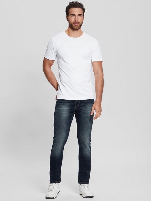 Guess Eco Dark Slim Tapered Denim Jeans Zwart | GUESS-SN30374