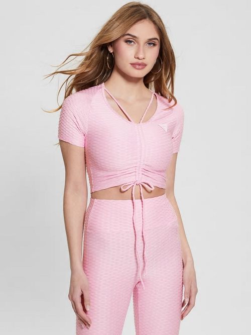 Guess Eco Delma Active Crop Top Roze | GUESS-SN28336