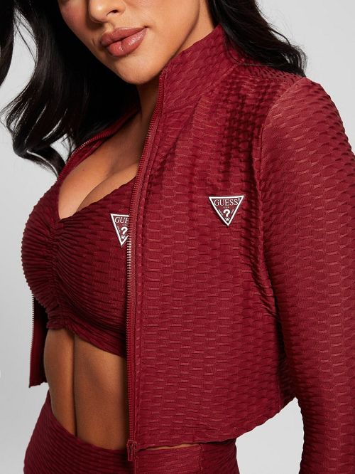 Guess Eco Delma Active Zip Jacket Rood | GUESS-SN28343