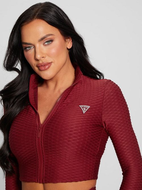 Guess Eco Delma Active Zip Jacket Rood | GUESS-SN28343