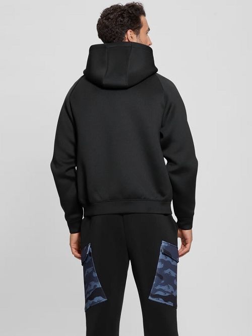 Guess Eco Derych Hooded Sweatshirt Zwart | GUESS-SN30968