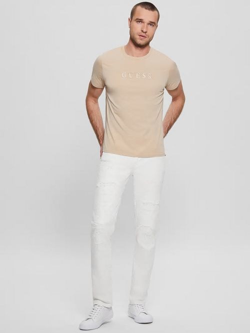 Guess Eco Destroyed Tapered Jeans Wit | GUESS-SN30392