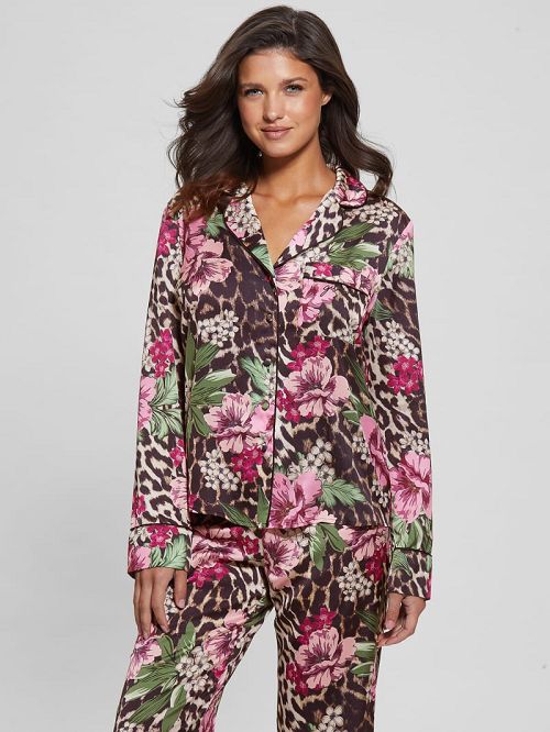 Guess Eco Dulcie Shirt and Pants PJ Set Multi | GUESS-SN28588