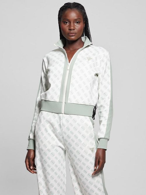 Guess Eco Eléa Quattro G Crop Jacket Groen | GUESS-SN28405