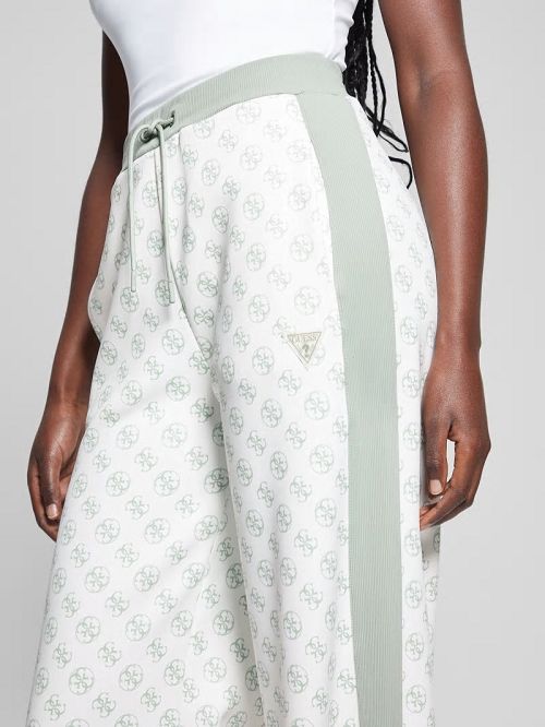 Guess Eco Eléa Quattro G Wide Pants Groen | GUESS-SN28465