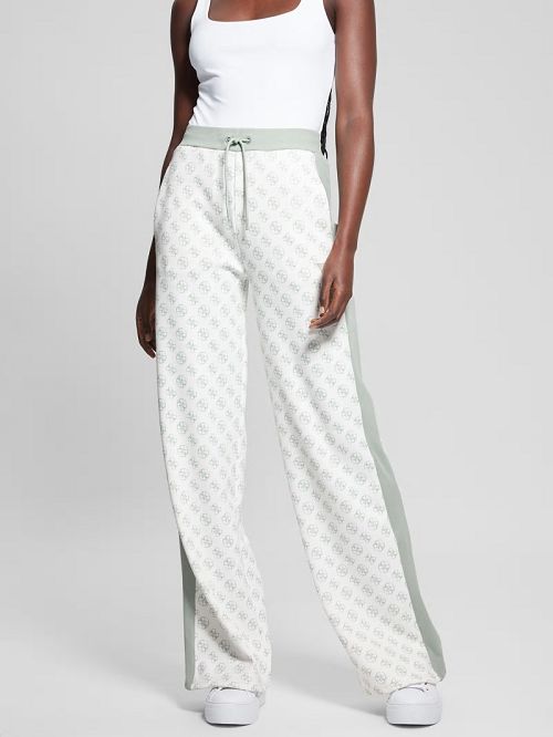 Guess Eco Eléa Quattro G Wide Pants Groen | GUESS-SN28465