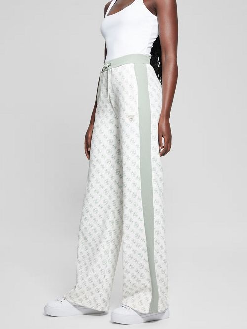 Guess Eco Eléa Quattro G Wide Pants Groen | GUESS-SN28465
