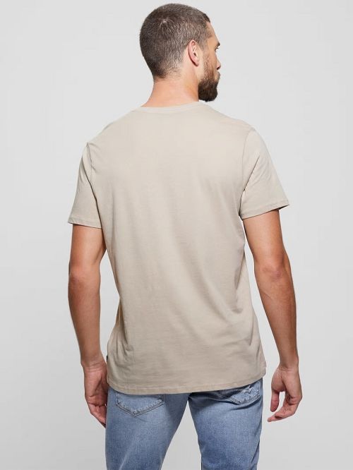Guess Eco Embossed Tee Beige | GUESS-SN30701
