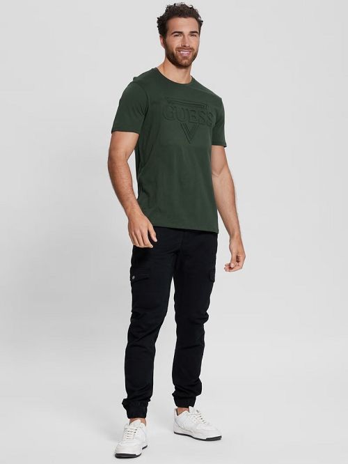 Guess Eco Embossed Tee Groen | GUESS-SN30561