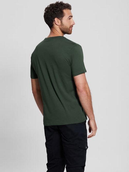 Guess Eco Embossed Tee Groen | GUESS-SN30561