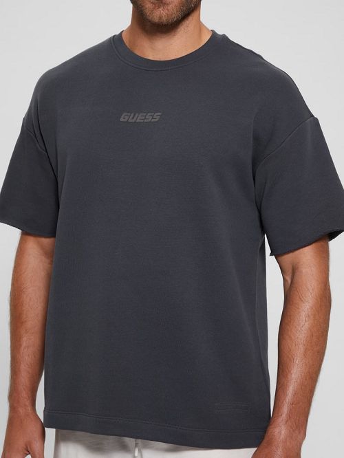 Guess Eco Emis Sweatshirt Tee Zwart | GUESS-SN30526