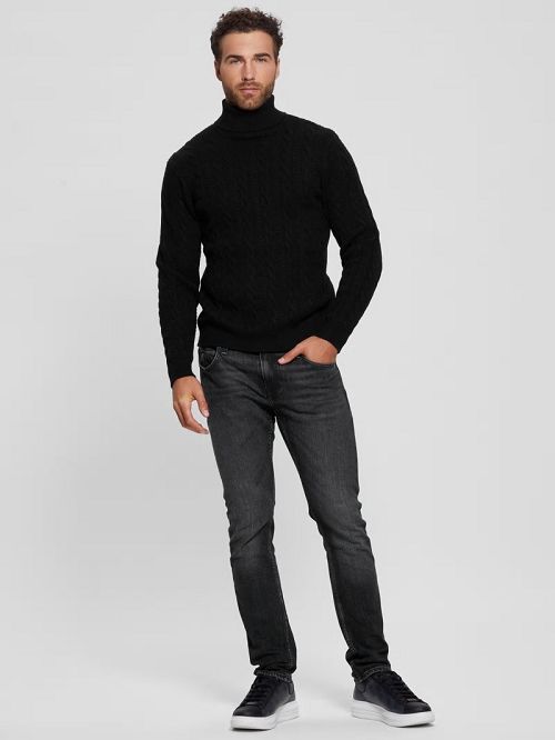Guess Eco Ethan Turtleneck Sweater Zwart | GUESS-SN30890