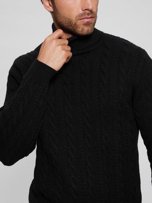 Guess Eco Ethan Turtleneck Sweater Zwart | GUESS-SN30890