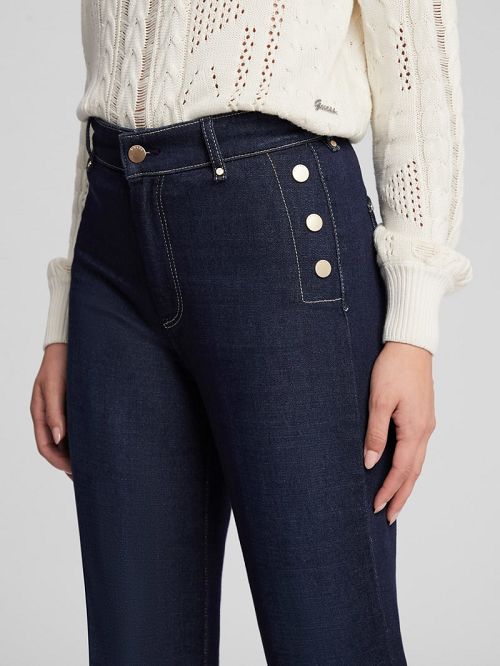 Guess Eco Faye Sailor Flared Jeans Blauw | GUESS-SN26568