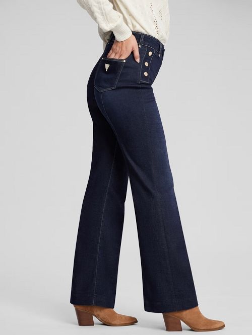 Guess Eco Faye Sailor Flared Jeans Blauw | GUESS-SN26568