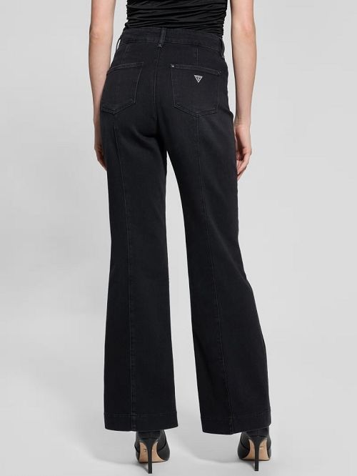 Guess Eco Faye Sailor Flared Jeans Zwart | GUESS-SN26657