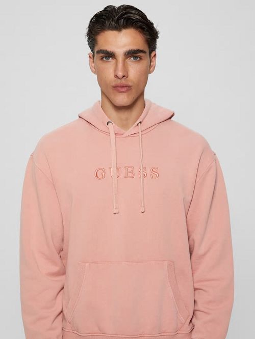 Guess Eco Finch Signature Hoodie Roze | GUESS-SN30996
