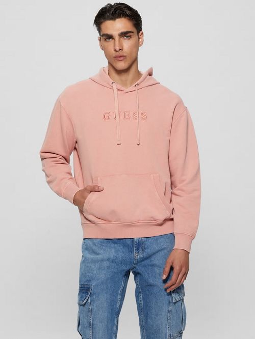 Guess Eco Finch Signature Hoodie Roze | GUESS-SN30996