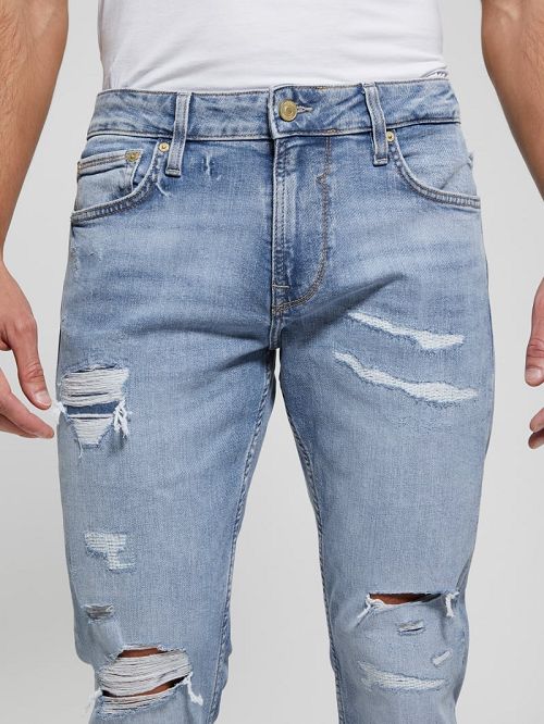 Guess Eco Finnley Tapered Jeans Blauw | GUESS-SN30435