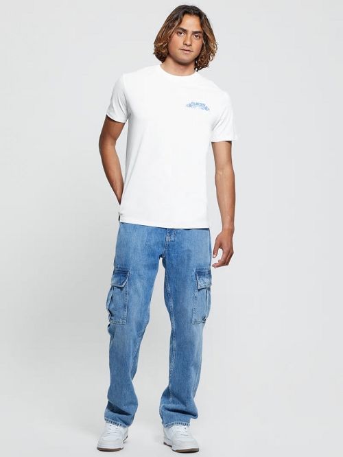 Guess Eco Fuji Stamp Tee Wit | GUESS-SN30676