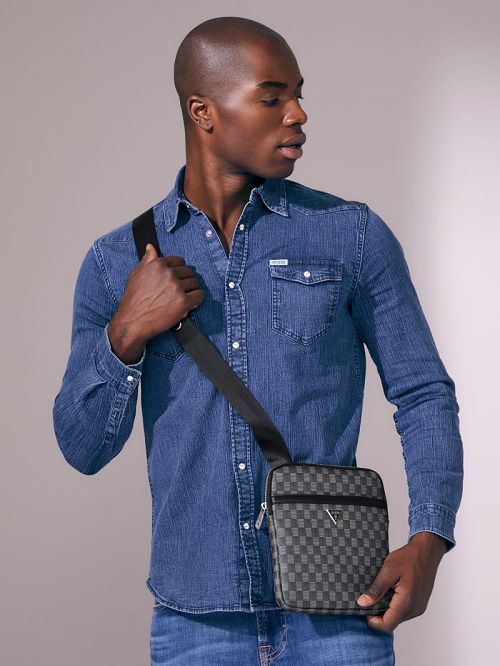 Guess Eco G Wave Crossbody Zwart | GUESS-SN31731