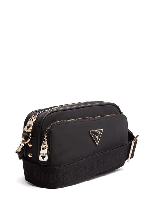 Guess Eco Gemma Camera Crossbody Zwart | GUESS-SN28834