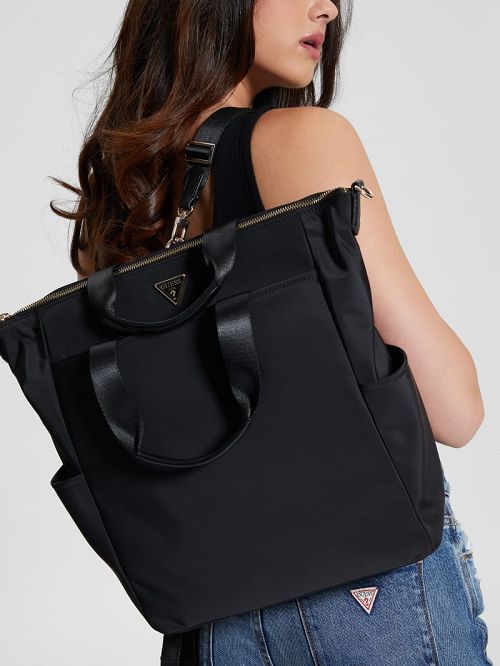 Guess Eco Gemma Convertible Tote Backpack Zwart | GUESS-SN29490