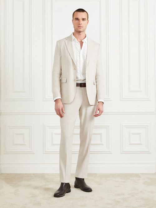 Guess Eco George Notched Blazer Wit | GUESS-SN30802