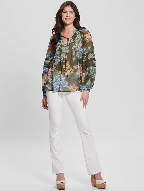Guess Eco Gilda Printed Top Groen | GUESS-SN27061