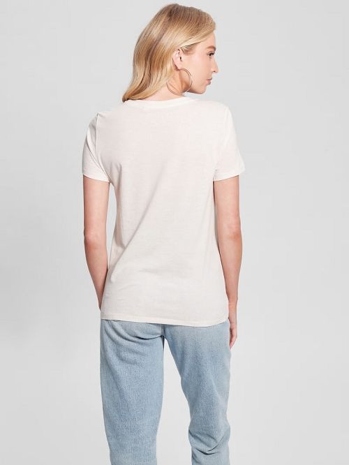 Guess Eco Goddess Sketch Tee Wit | GUESS-SN27059
