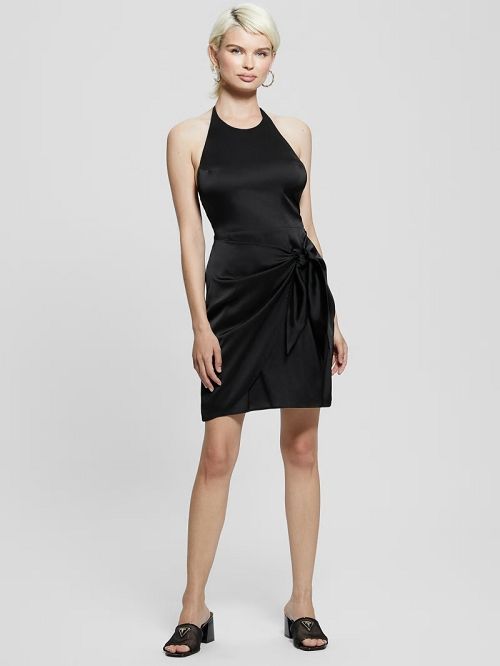 Guess Eco Harper Halter Dress Zwart | GUESS-SN26930