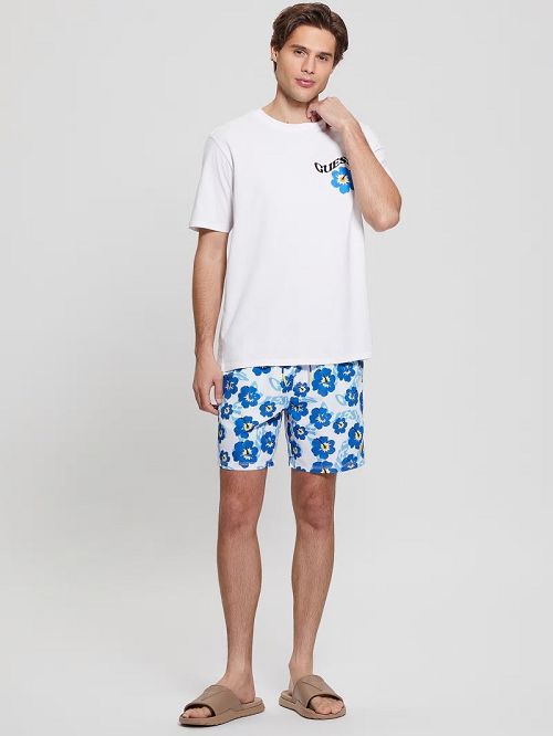 Guess Eco Hibiscus Swim Trunks Blauw | GUESS-SN31602