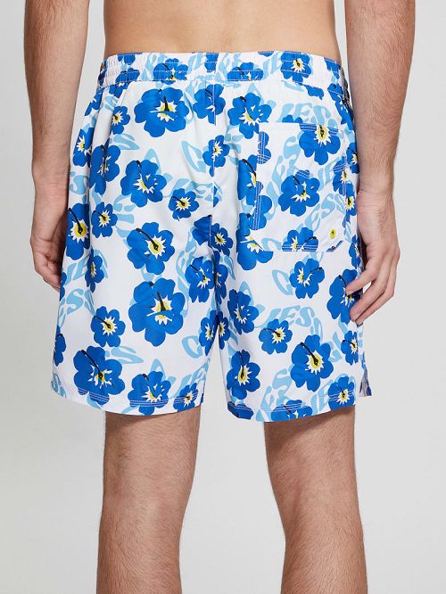 Guess Eco Hibiscus Swim Trunks Blauw | GUESS-SN31602