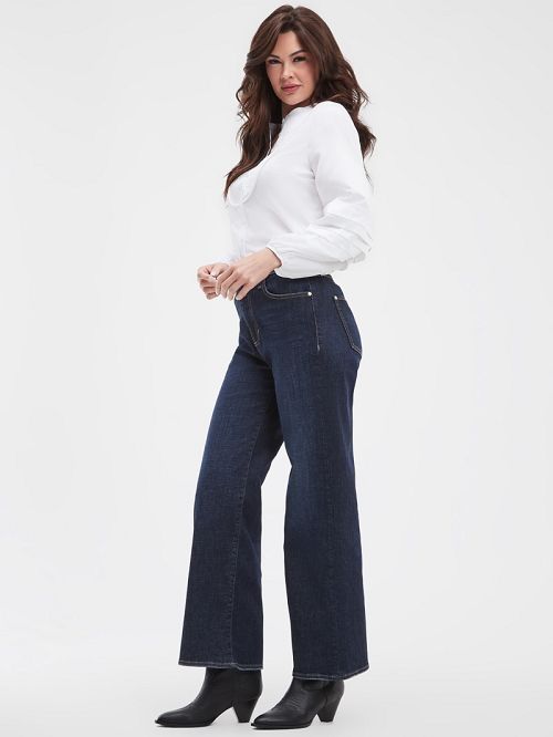 Guess Eco High-Rise Wide Leg Jeans Blauw | GUESS-SN26613